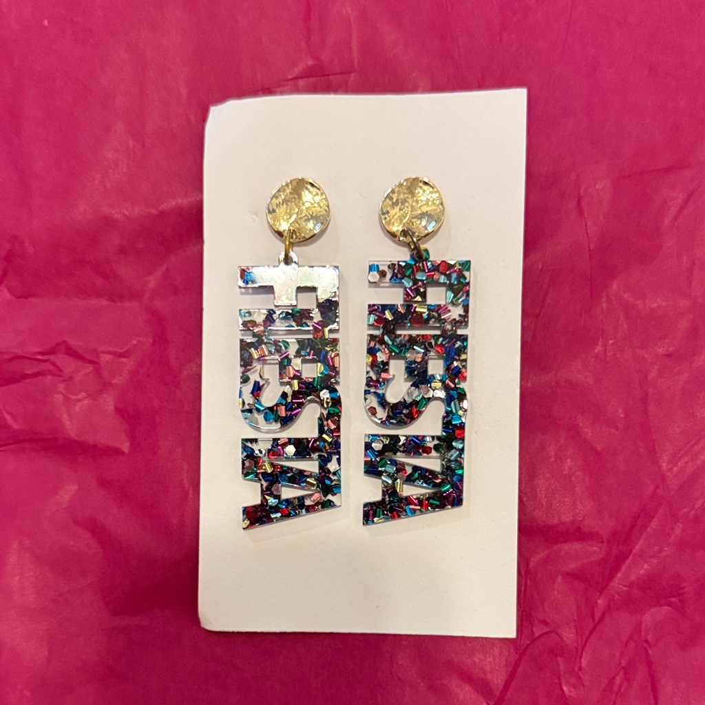 “Fiesta” Earrings With Gold Accents